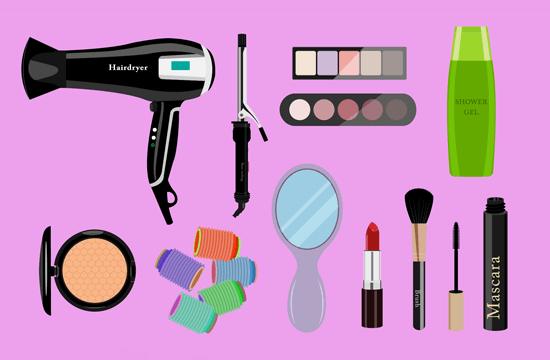 styling accessories and makeup